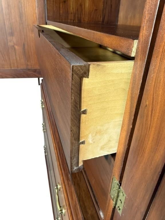 Shop Made Walnut Linen Press 20thc