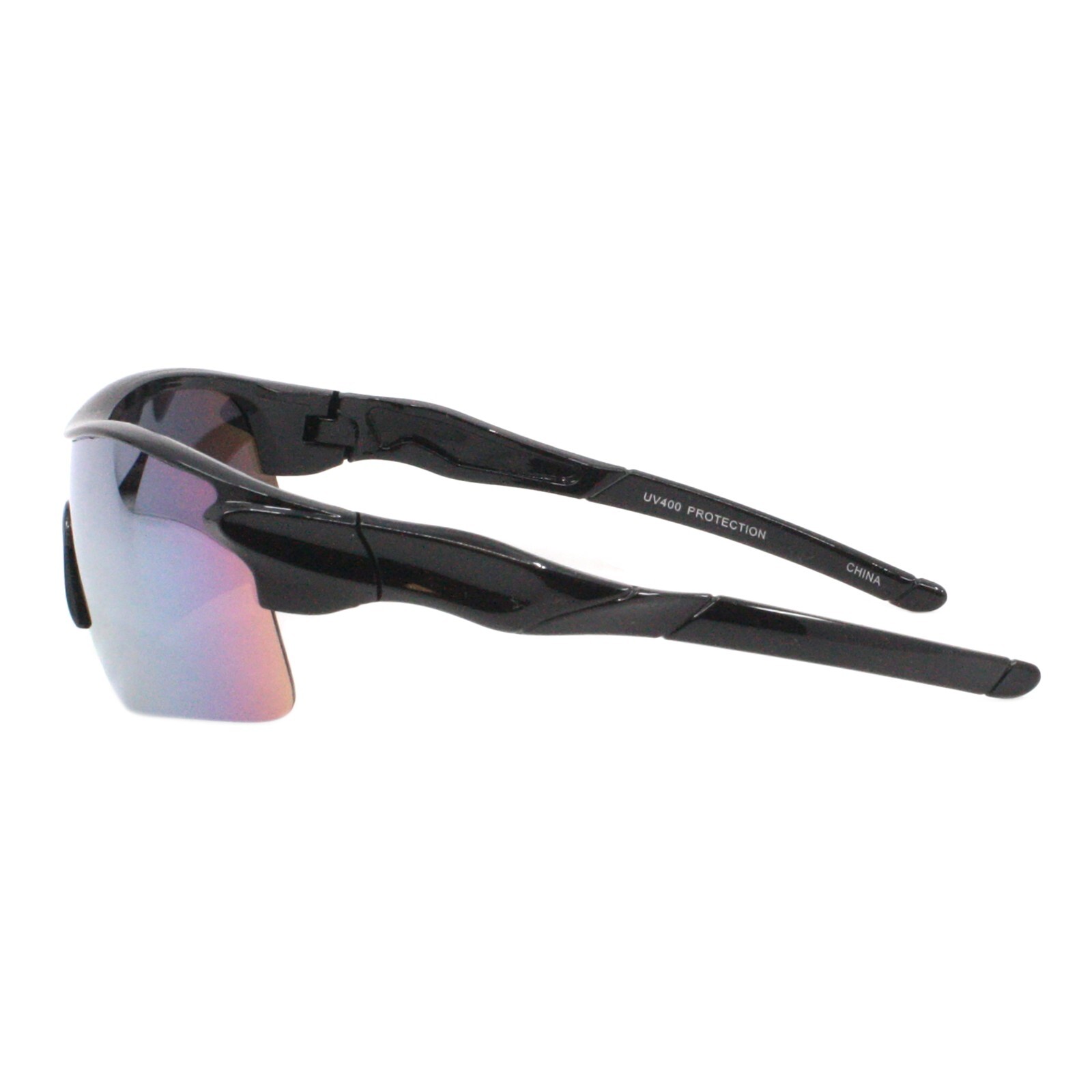 Kids Boys & Girls Sunglasses Sporty Wrap Around Half Rim Mirror Lens UV400