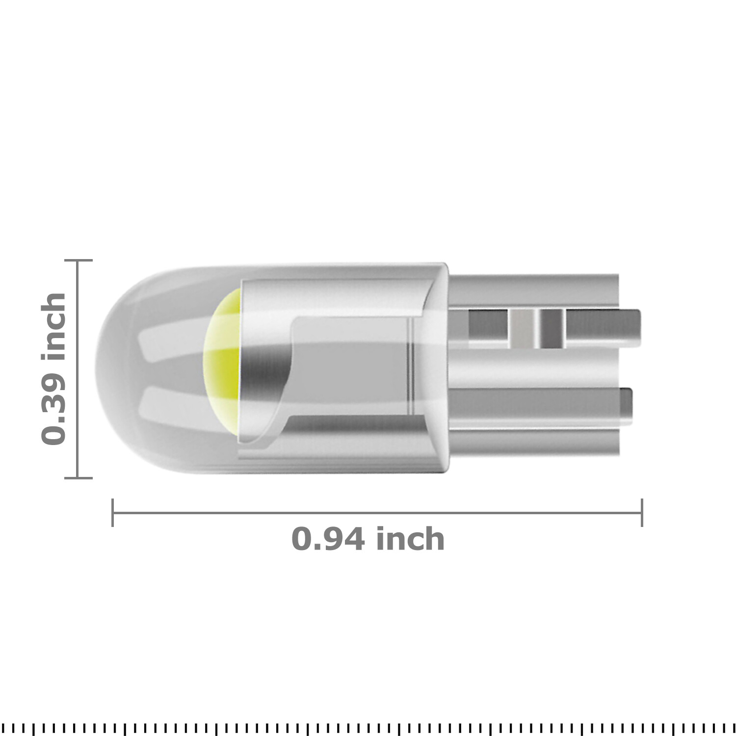 20X T10 194 168 W5W 2825 COB LED License Plate Interior Light Bulbs 6000K White