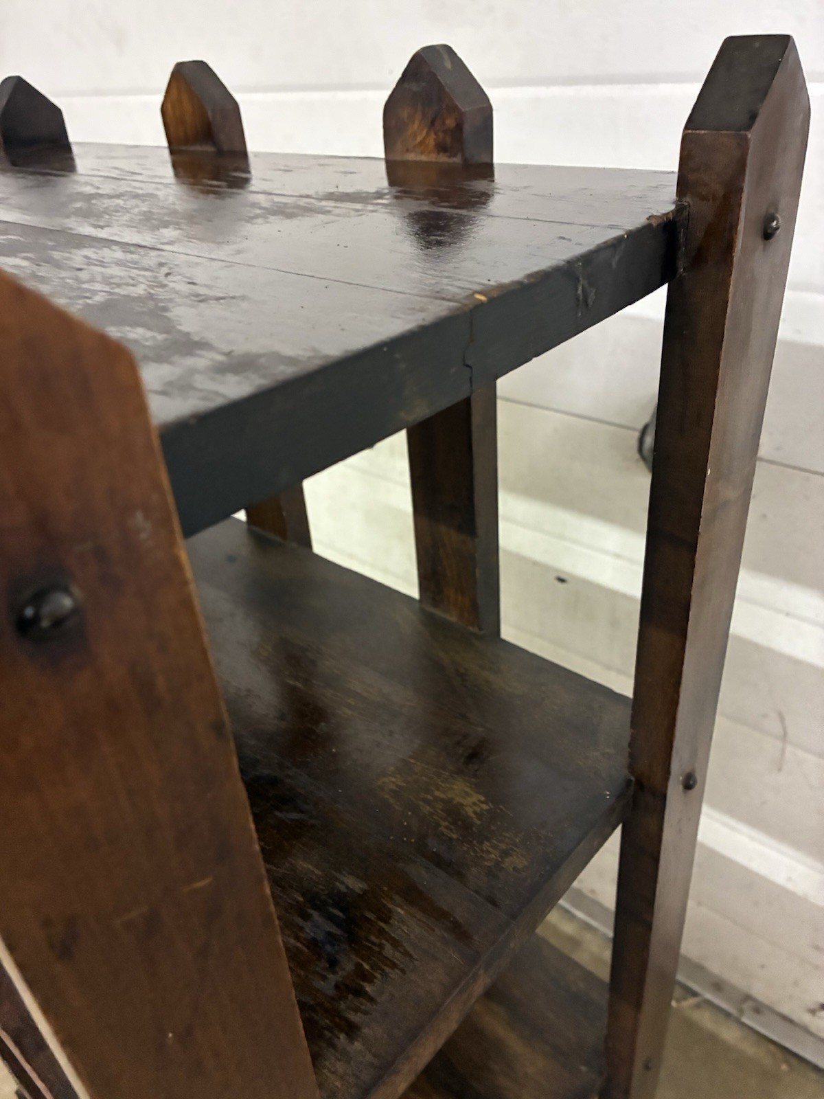 ANTIQUE ARTS & CRAFTS MISSION OPEN BOOKCASE ALL ORIGINAL