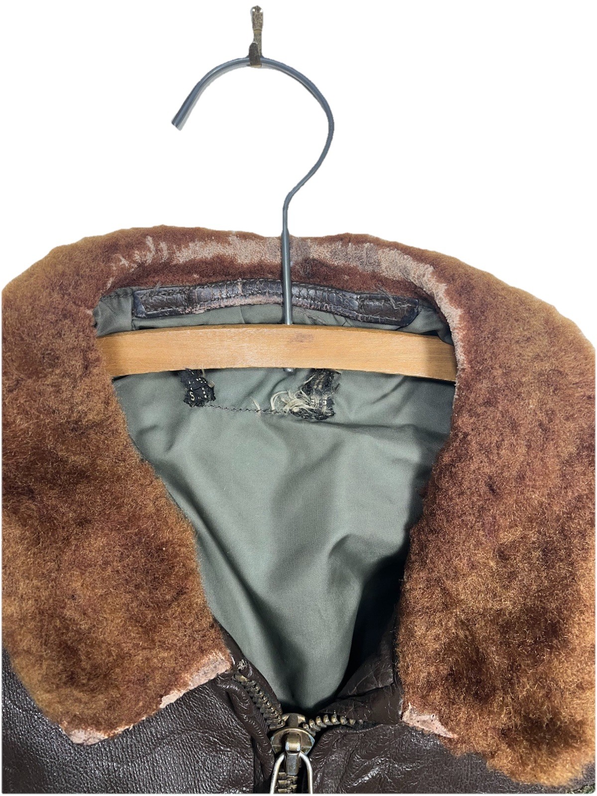 Korean War Era US Navy G-1 Leather Flight Jacket Theatre Made Patch Bomber