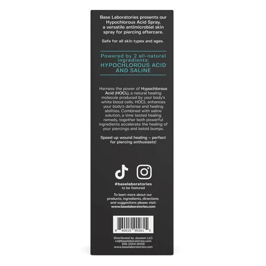 Piercing Aftercare Hypochlorous Acid Spray