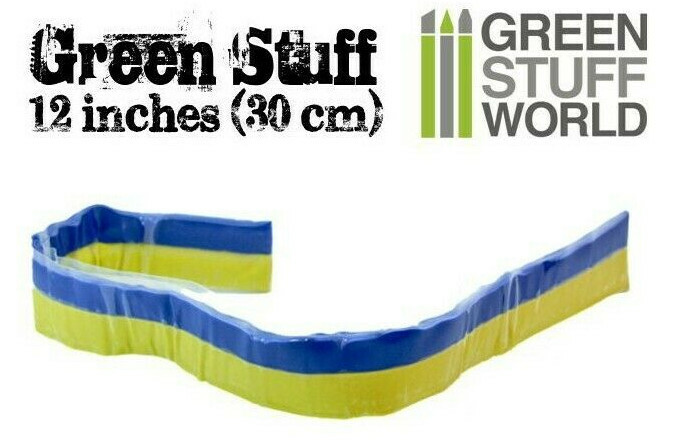 Green Stuff World Kneadatite Blue/Yellow Green Stuff 12" / 30cm Epoxy Putty Bar