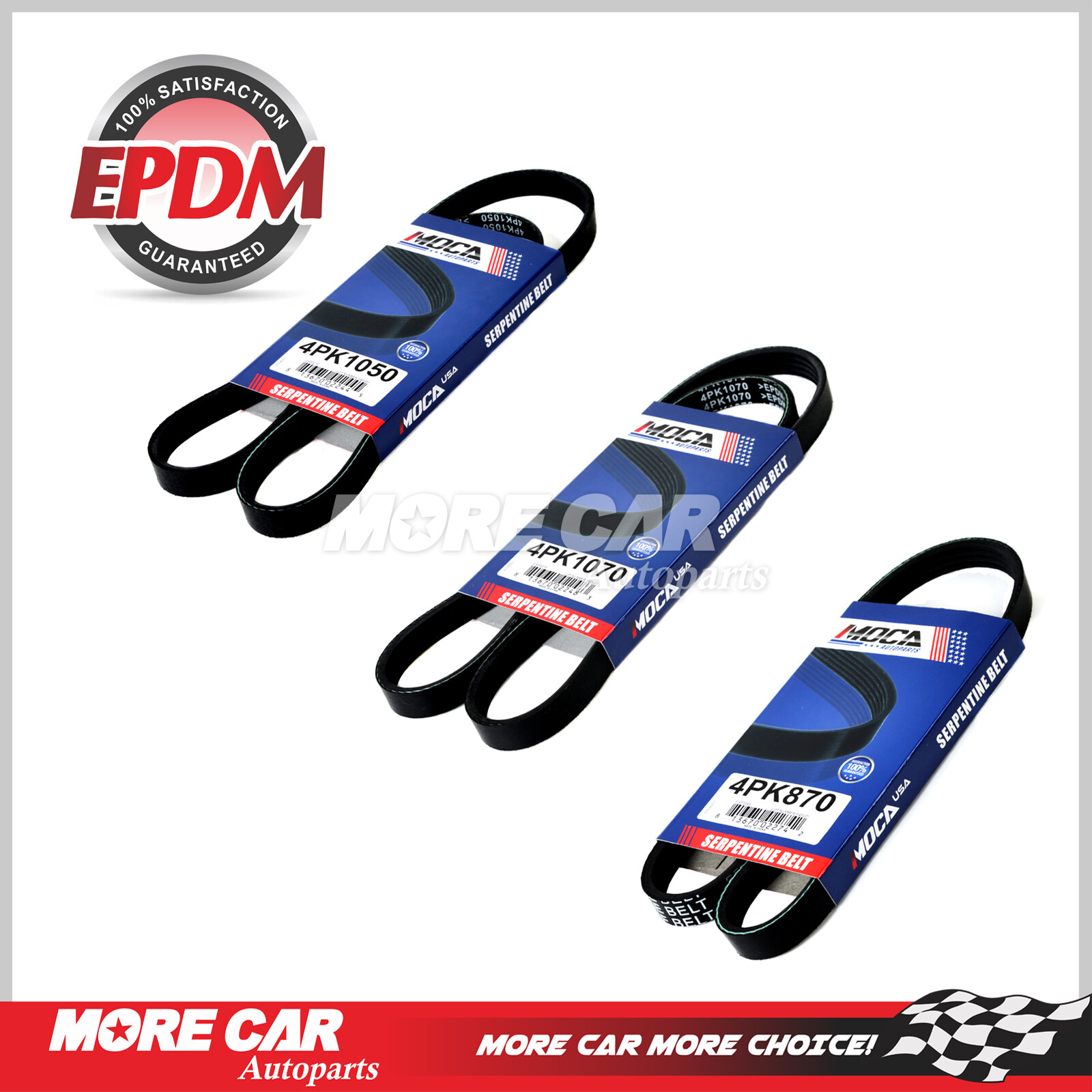 EPDM Drive Belt Kit A/C-Power Steering Alternator for 95-04 Toyota Tacoma T100