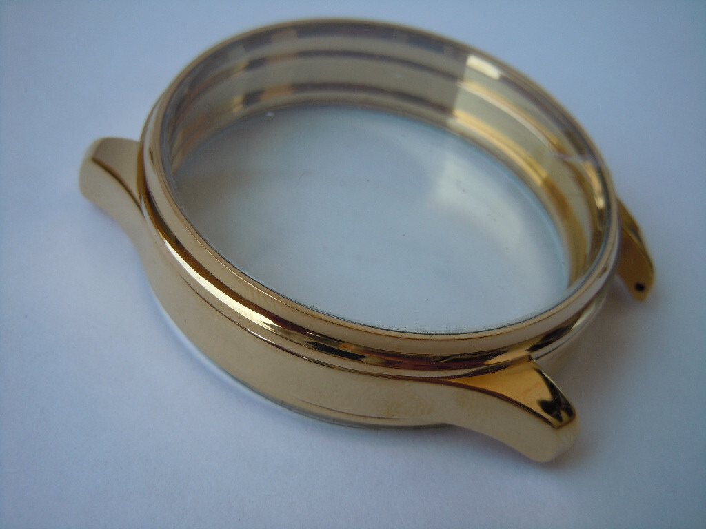 YELLOW ALLOYS CASE FOR POCKET WATCH MOVEMENTS 16s-22mm band size