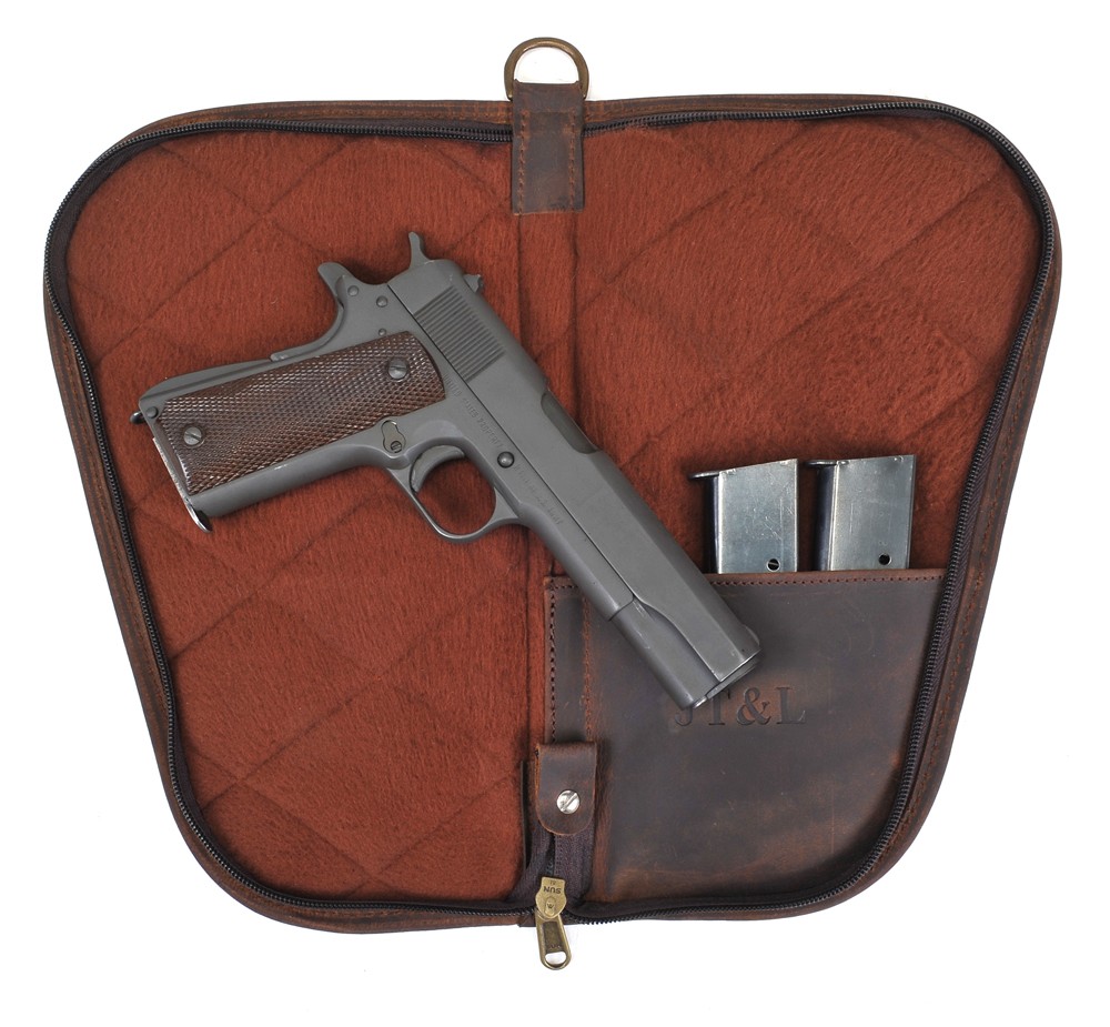 US WW2 Premium Leather Large Pistol Case