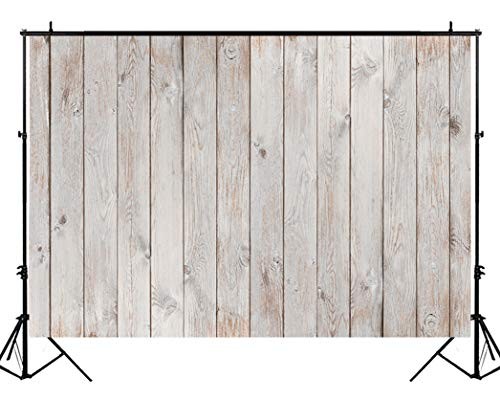 Vinyl Gray Wood Backdrop for Photography Rustic Natural Wooden Floor 7x5ft