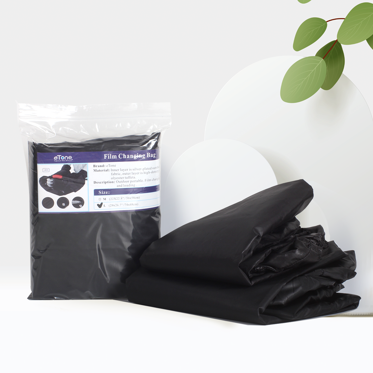 Outdoor Film Changing Developing Darkroom Zipper Bag Double Layer Load 56x58cm