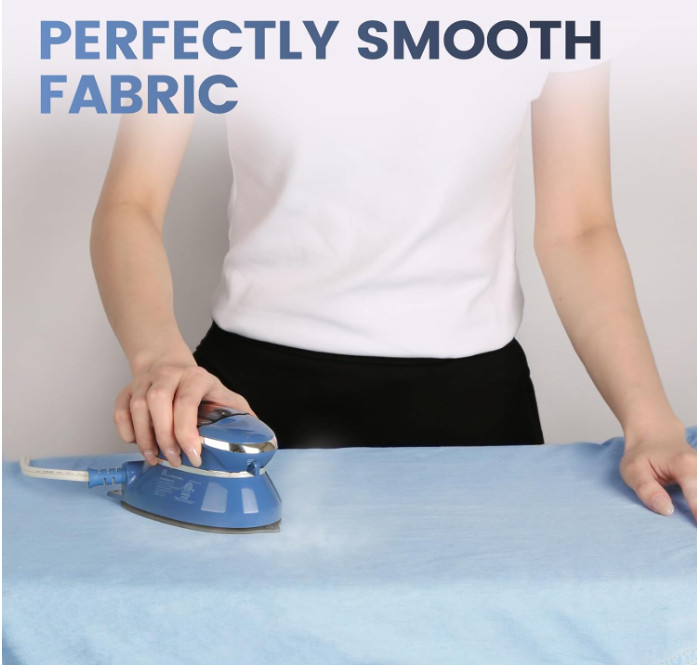 Mini plancha de viaje con vapor, doble voltaje y tanque desmontable, ideal DIY.