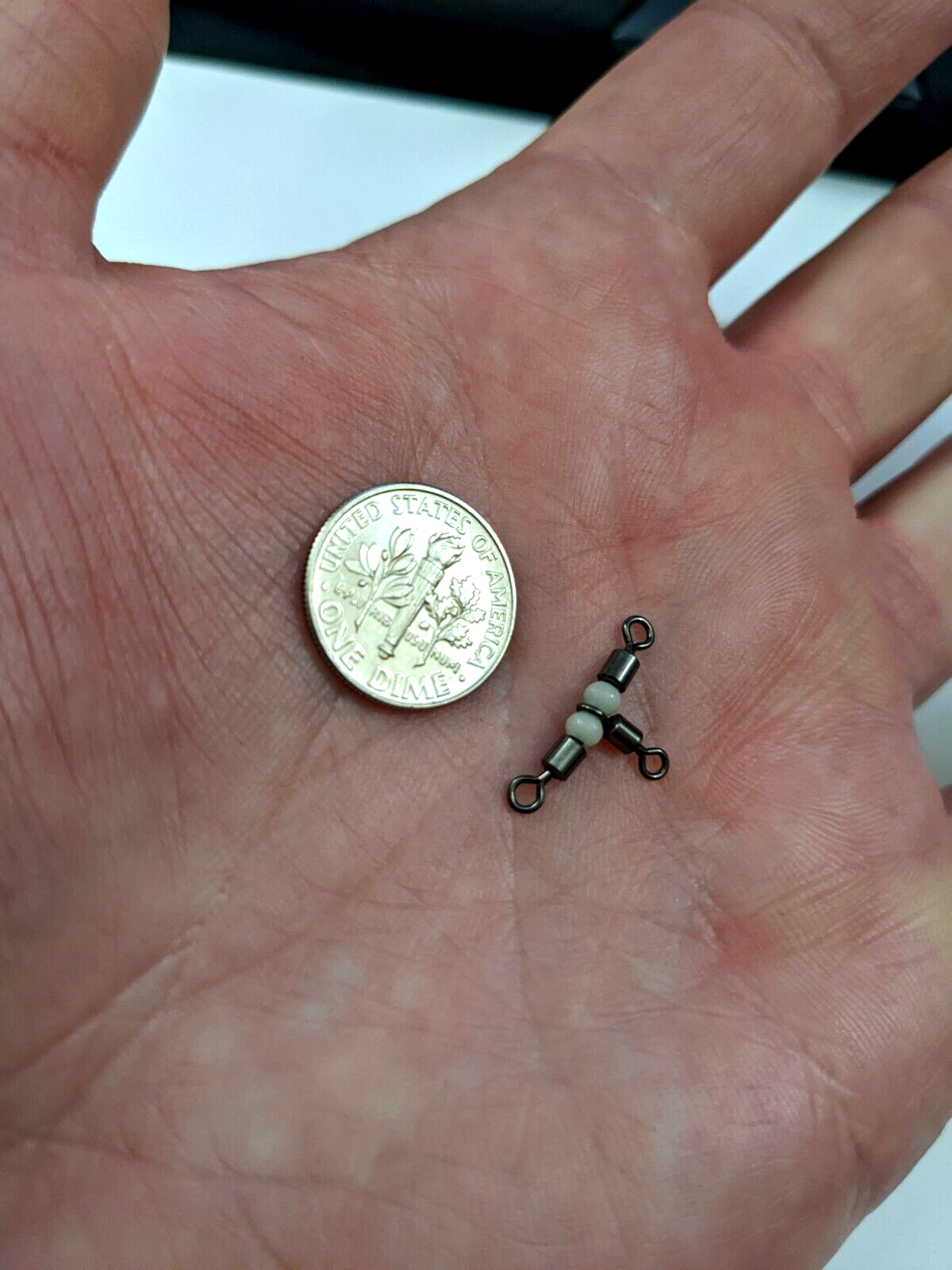 3-Way 360° T-Turn Swivel Cross-line 3Way Rolling Barrel Swivels 40#Test FreeShip