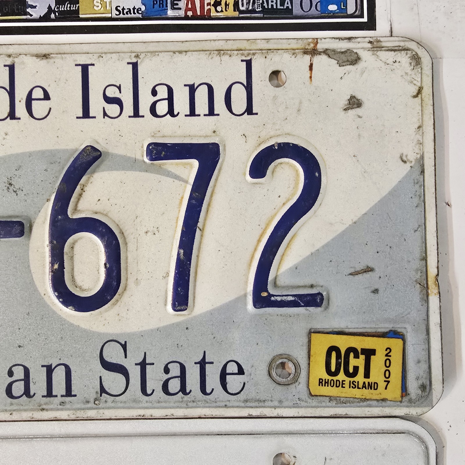 License Plate Lot 2 Tags 🔥FREE📬🔥 Rhode Island KZ-672 & Washington AZE8295