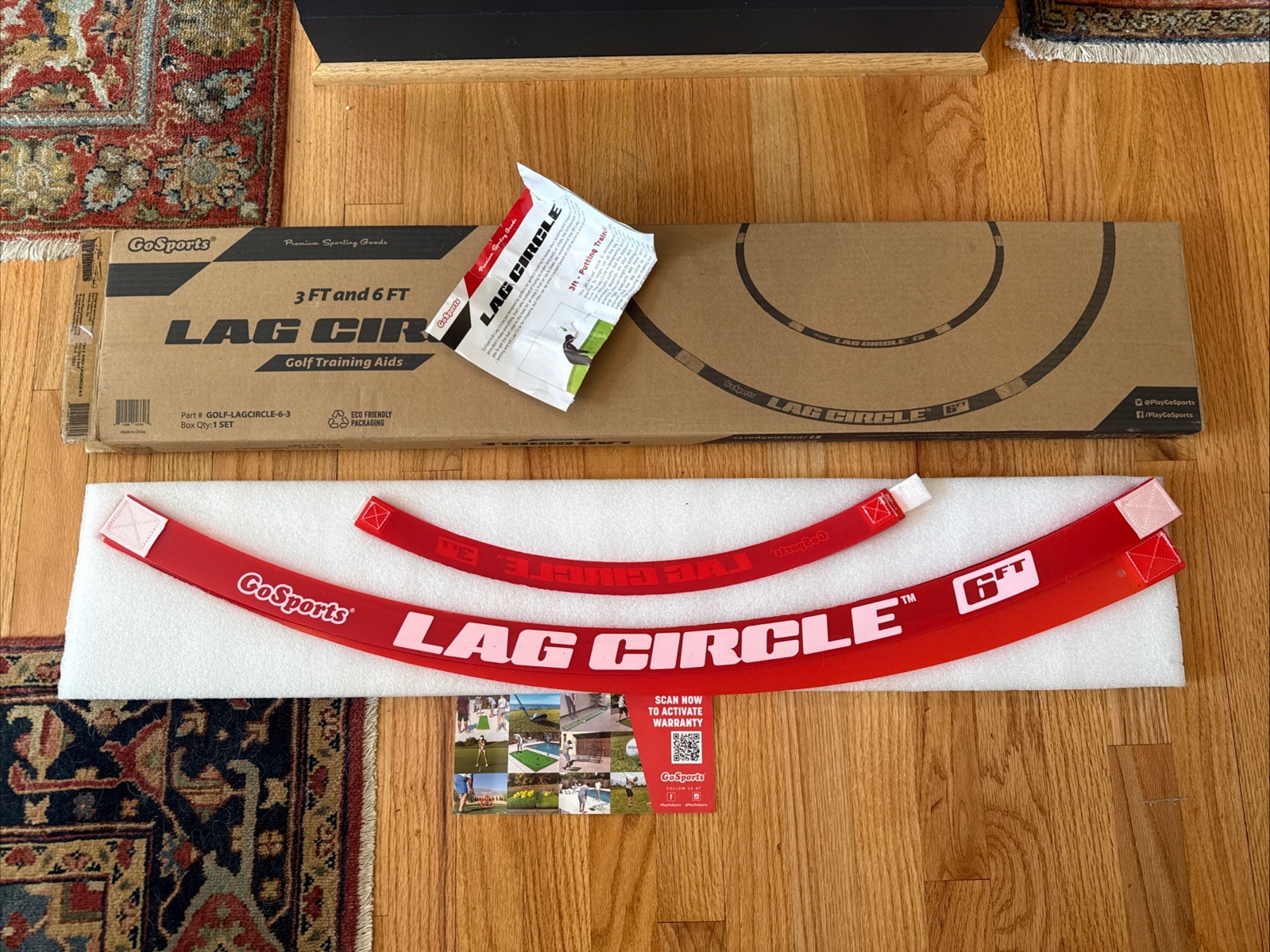 GoSports LAG Circle Putting and Chipping Training Tool - Includes 6 ft and 3 ft