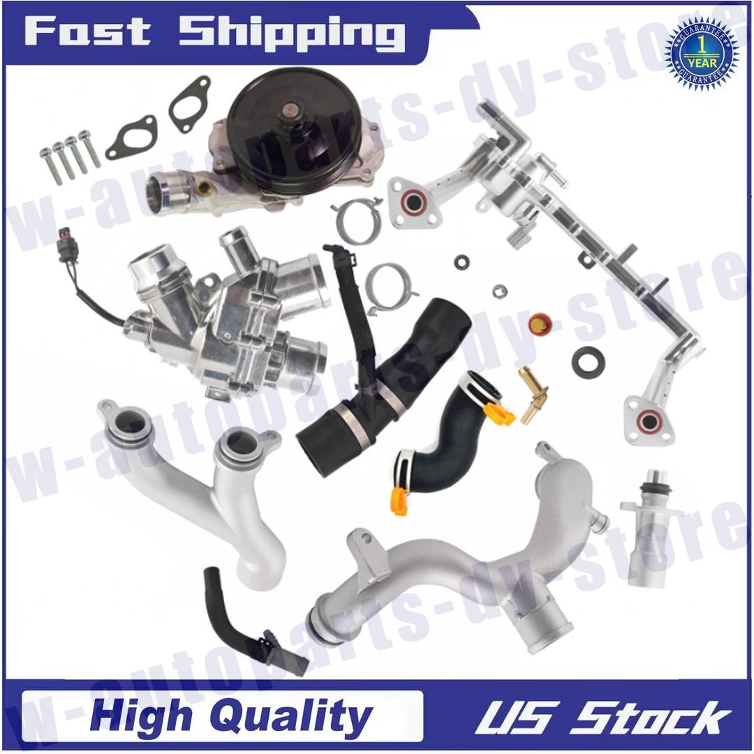 10X Engine Coolant Pipe Upgrade Thermostats Kit For Jaguar Land Rover 3.0L  5.0L