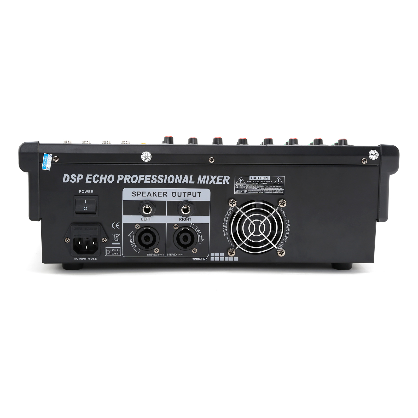 8 Channel Amplifier Power Mixer Bluetooth TRS Audio Mixing w/ USB Slot 16DSP New