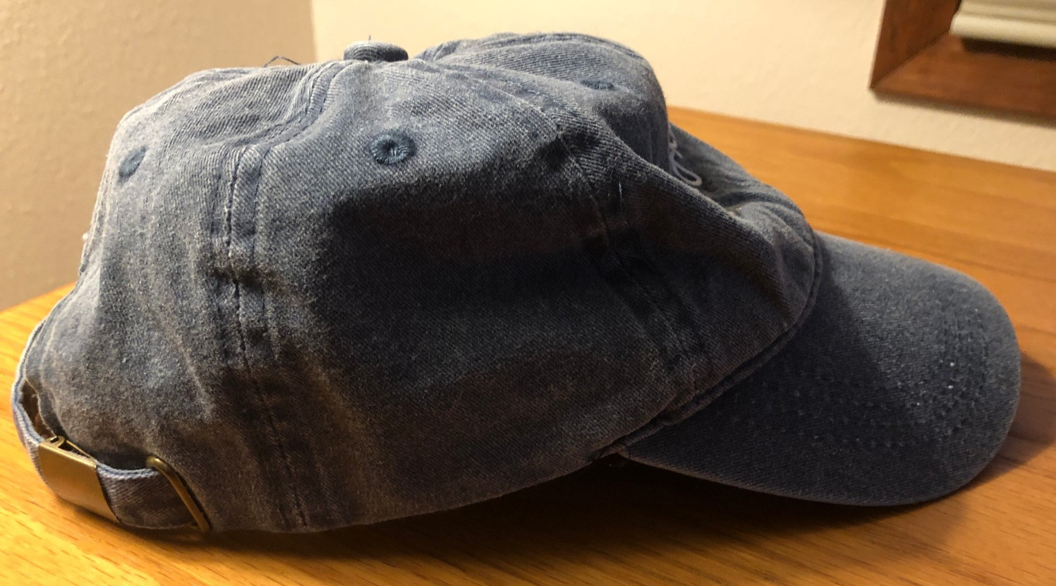 Steve Madden "Coffee First" Washed Denim Baseball Cap