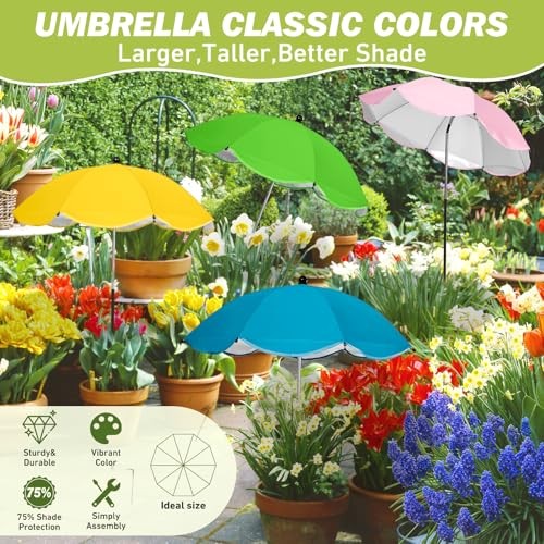 4 Pack Plant Umbrellas for Outdoor Plants,26" Larger Garden Umbrella Sun Shade
