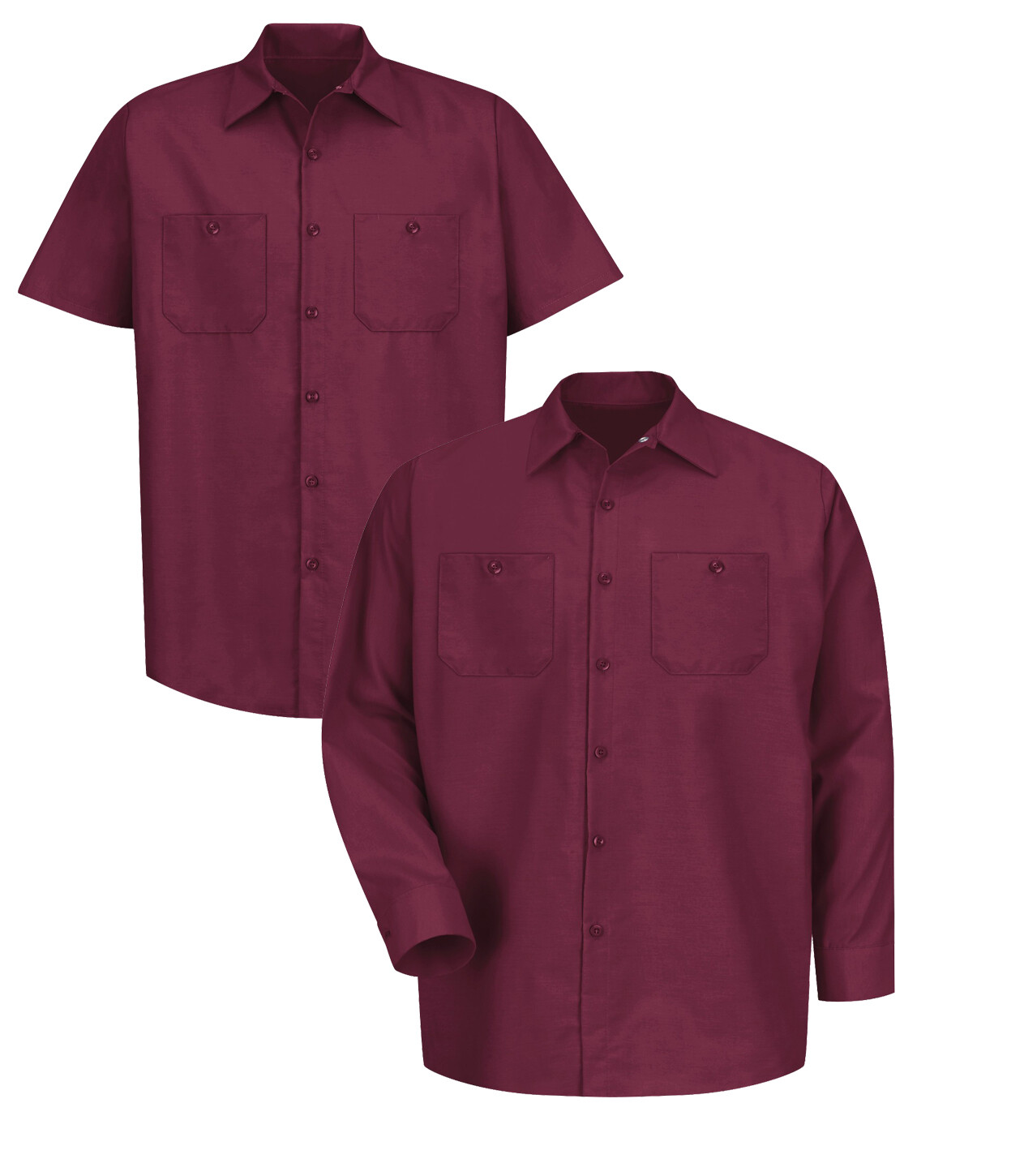 Red Kap Men's Industrial Work Shirt Long Sleeve 2 Pocket Uniform