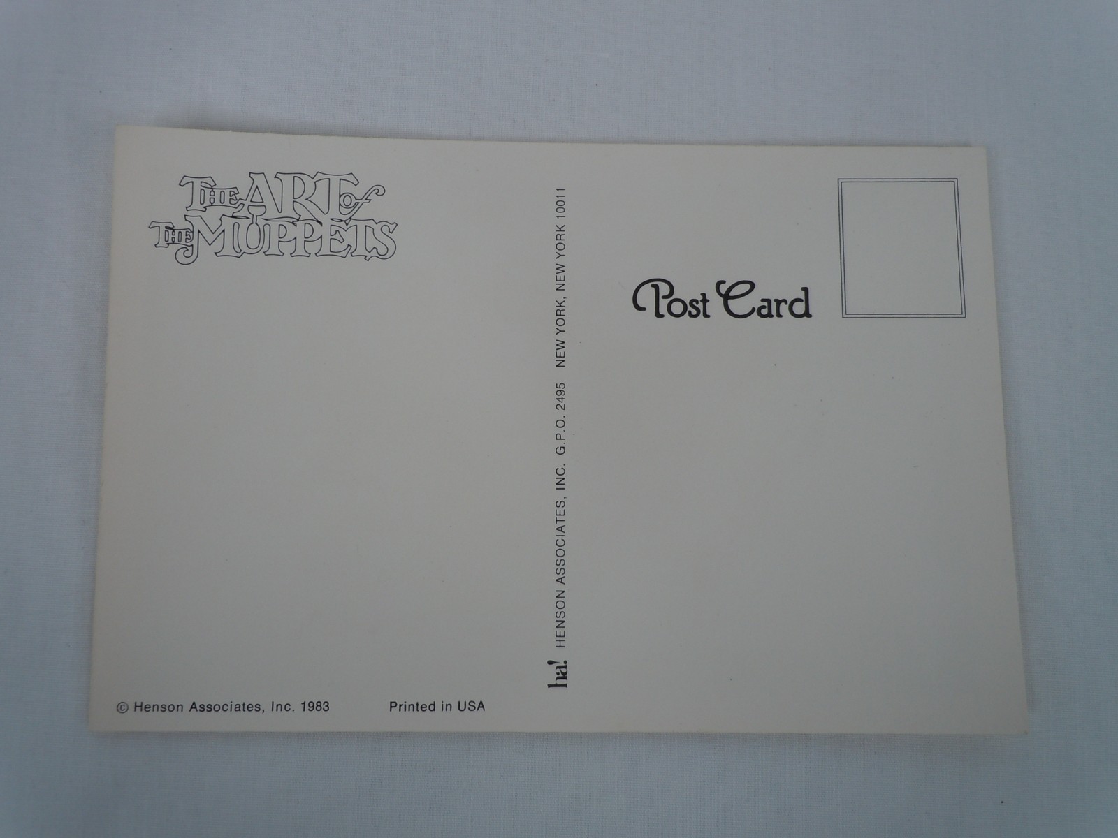 1983 The Art Of The Muppets Kermit The Frog Cookie Monster Jim Henson Postcard