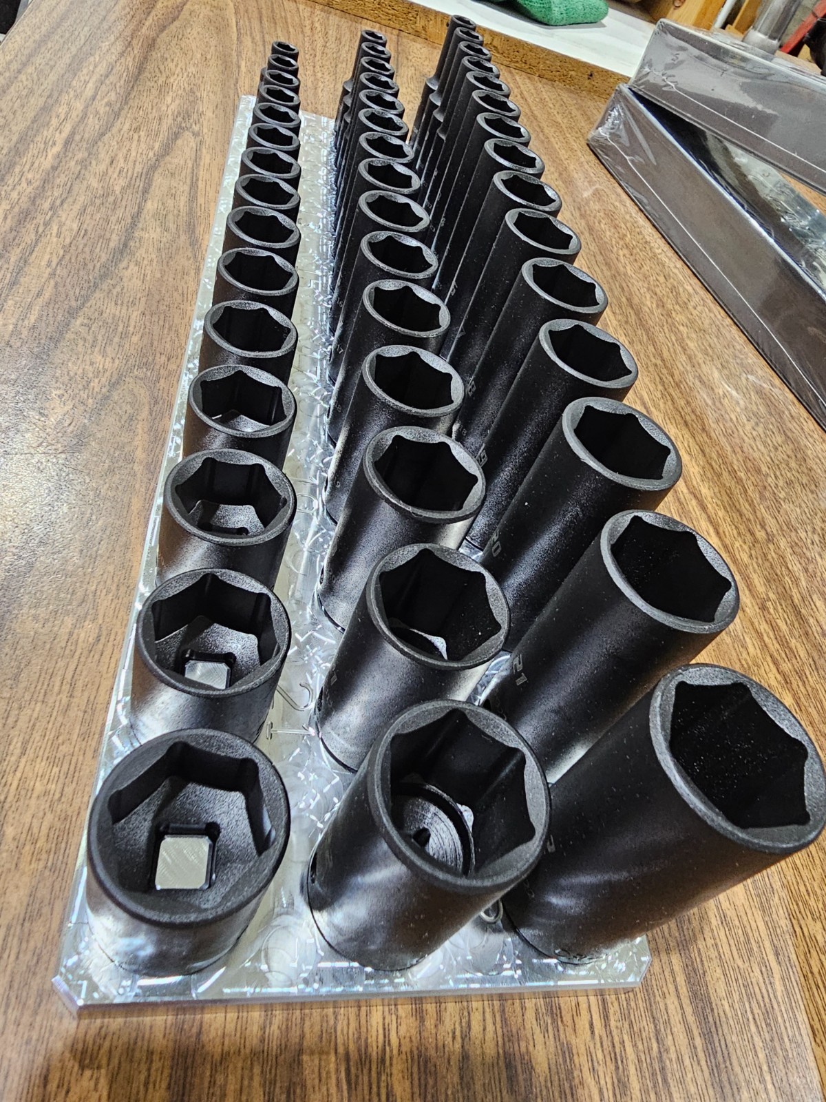 3/8 Drive Socket Organizer 3 Row 8-24 METRIC - TOOLBOX BILLET