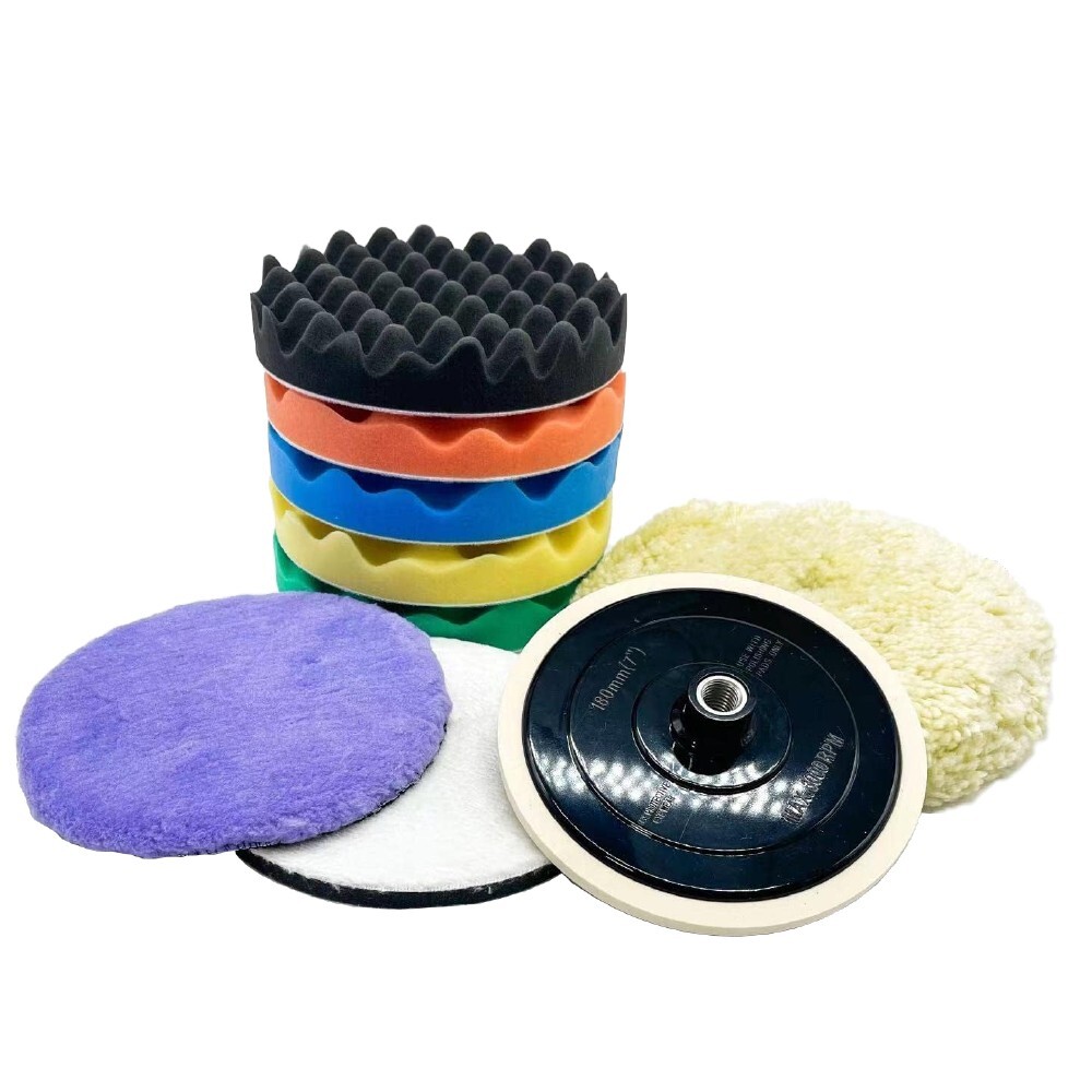 9 pcs Polishing Pad Set 7 inch - For Car Buffer Polisher Sanding,Polishing