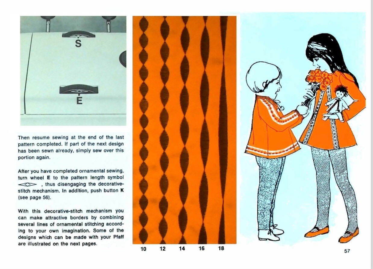 Large Deluxe-Edition Pfaff 1221 1222 Original Instruction Manual Bound Color