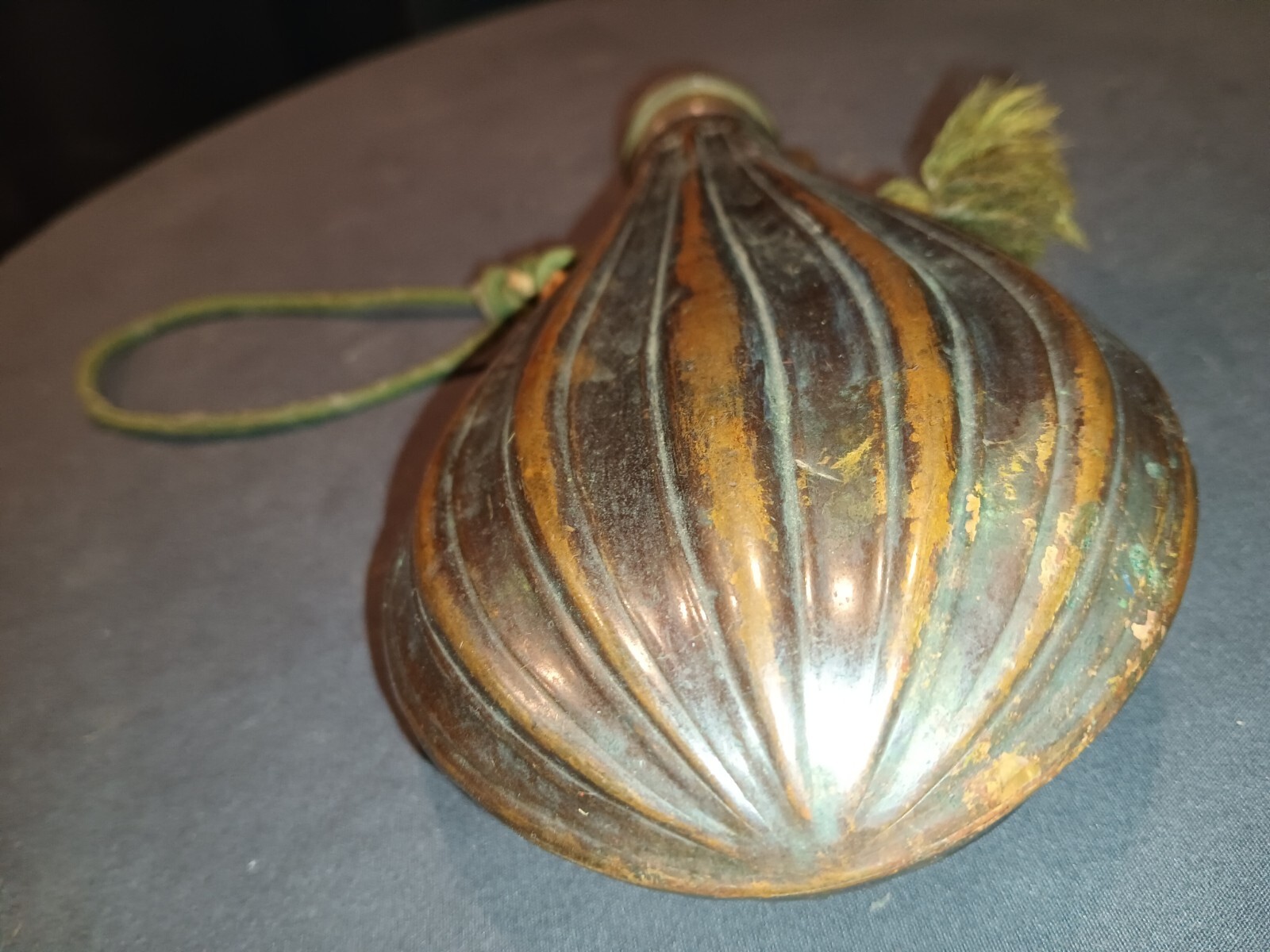 ANTIQUE CIVIL WAR Era Copper Brass BLACK POWDER FLASK