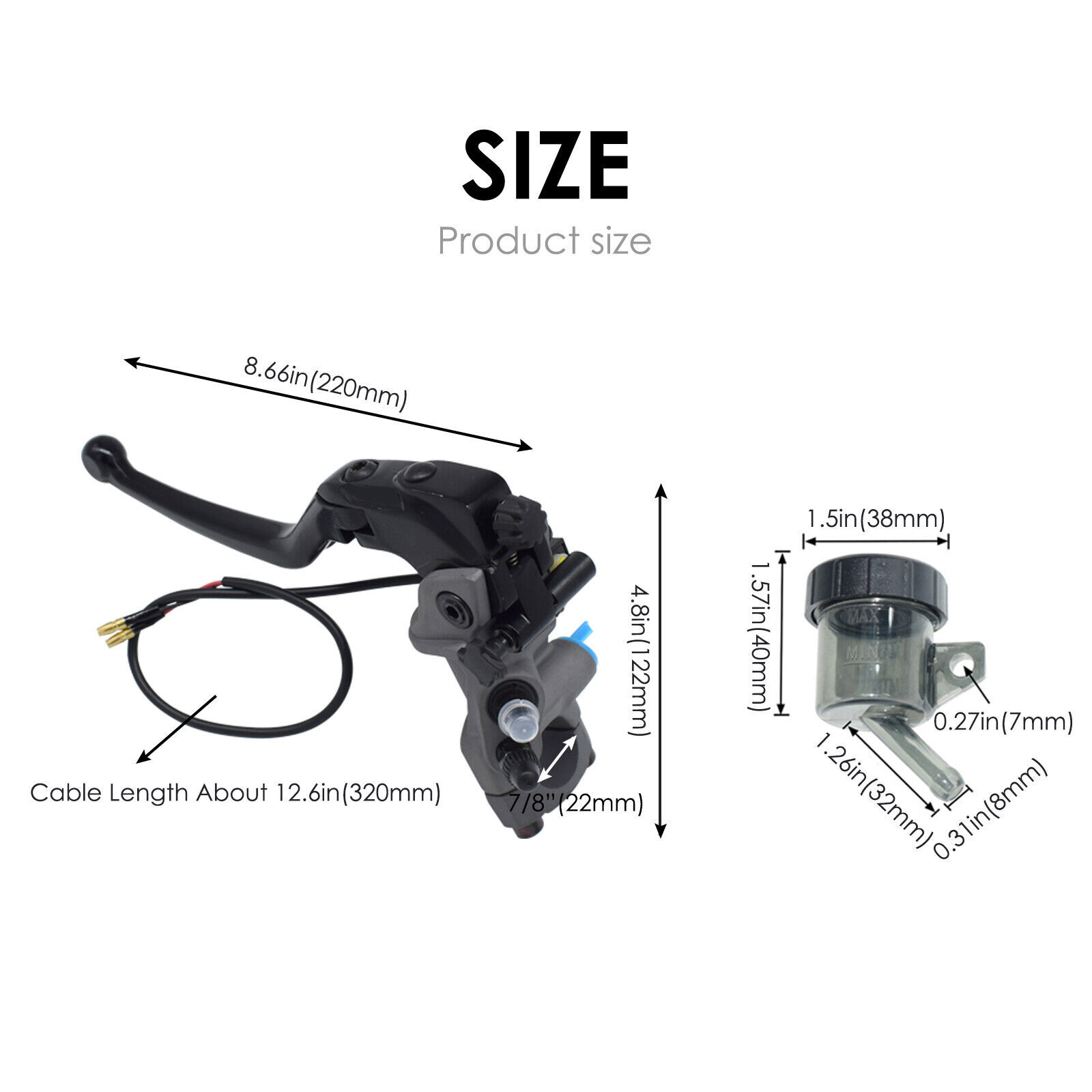 Universal CNC Hydraulic Brake Clutch Lever Master Cylinder Pump for Honda Harley