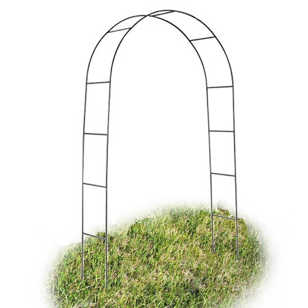 7.9FT Outdoor Yard Lawn Garden Metal Arch Arbour Plant Support Wedding Decor