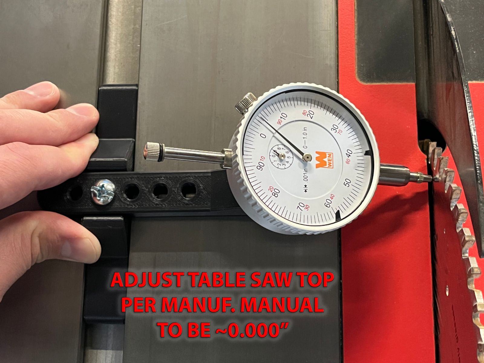 Table Saw Alignment Gauge Without Dial Indicator - Align Saw Blade & Fence!