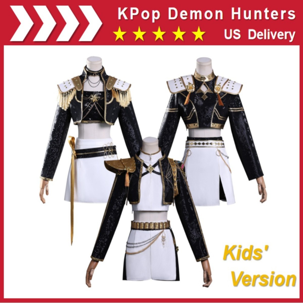 Kids Girls KPop Demon Hunters Costume Rumi Zoey Mira Cosplay Christmas Outfits