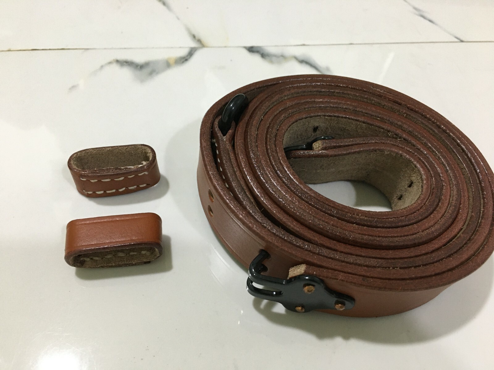 (Pack of 16) Leather Sling Keeper For M1 Garand Leather Sling