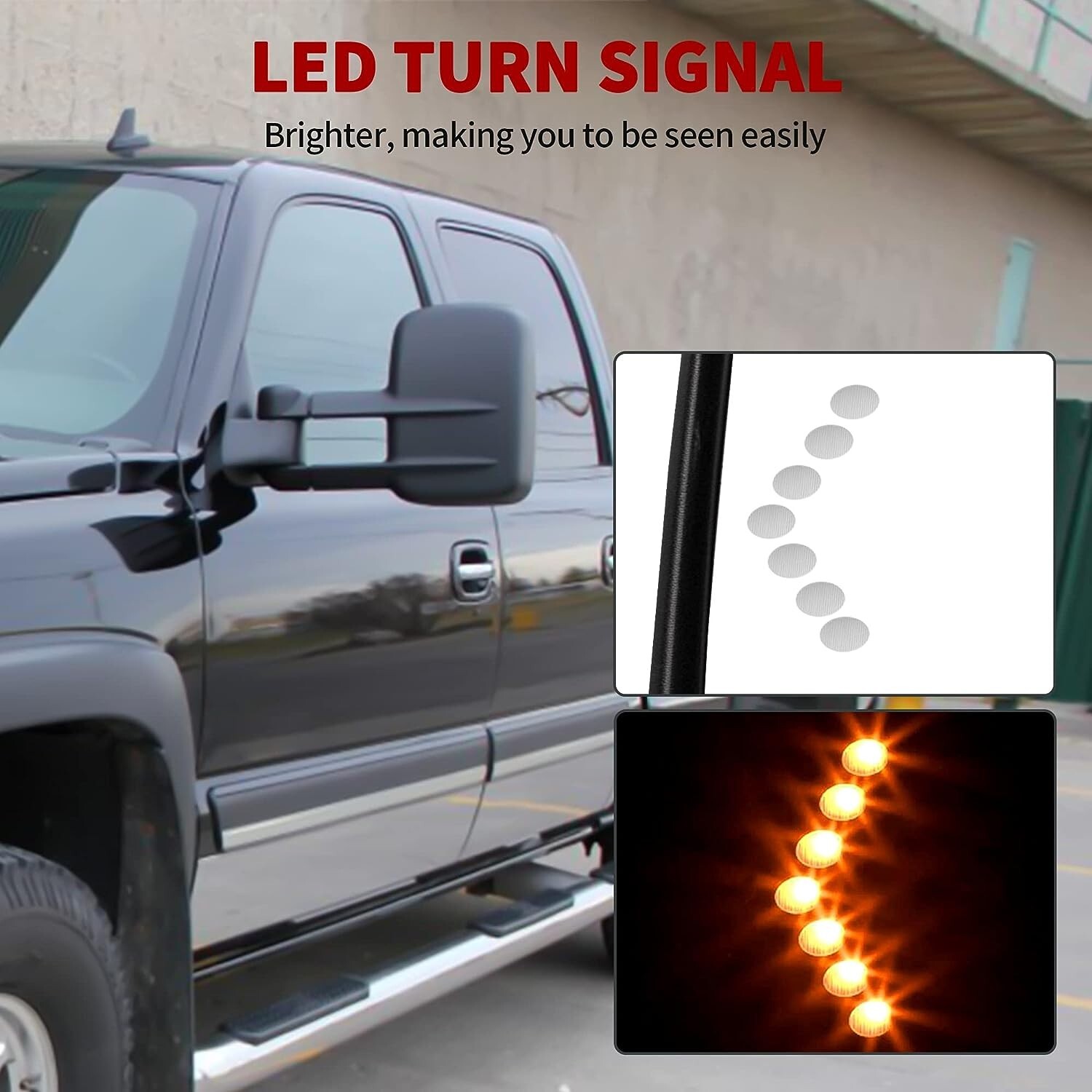 Power Heated Tow Mirrors for 2003-2006 Chevy Silverado Sierra 1500 2500HD 3500HD