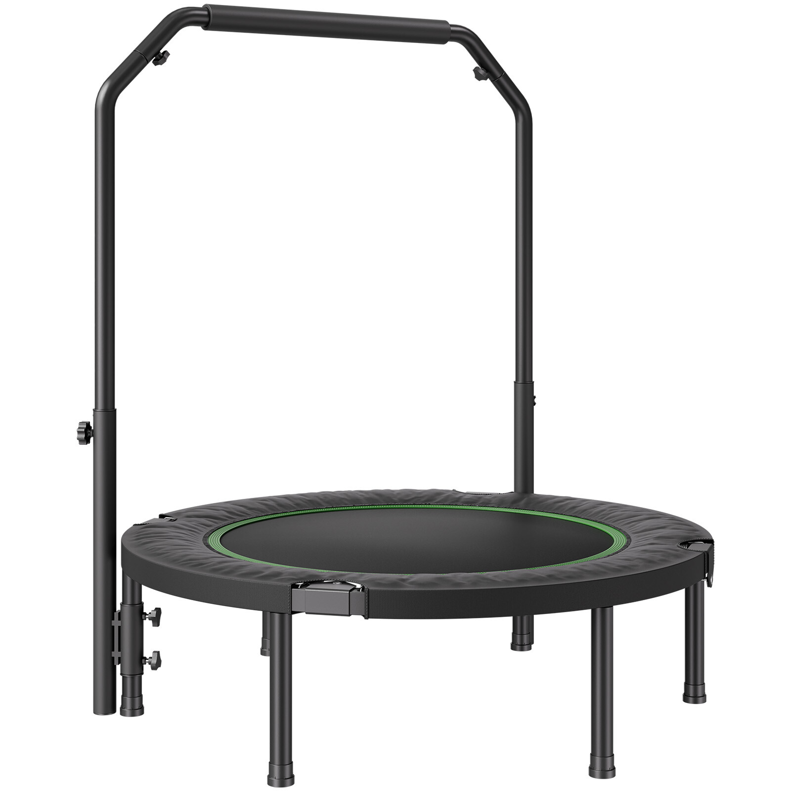 40" Foldable Mini Fitness Trampoline Adults Exercise Rebounder with Handle