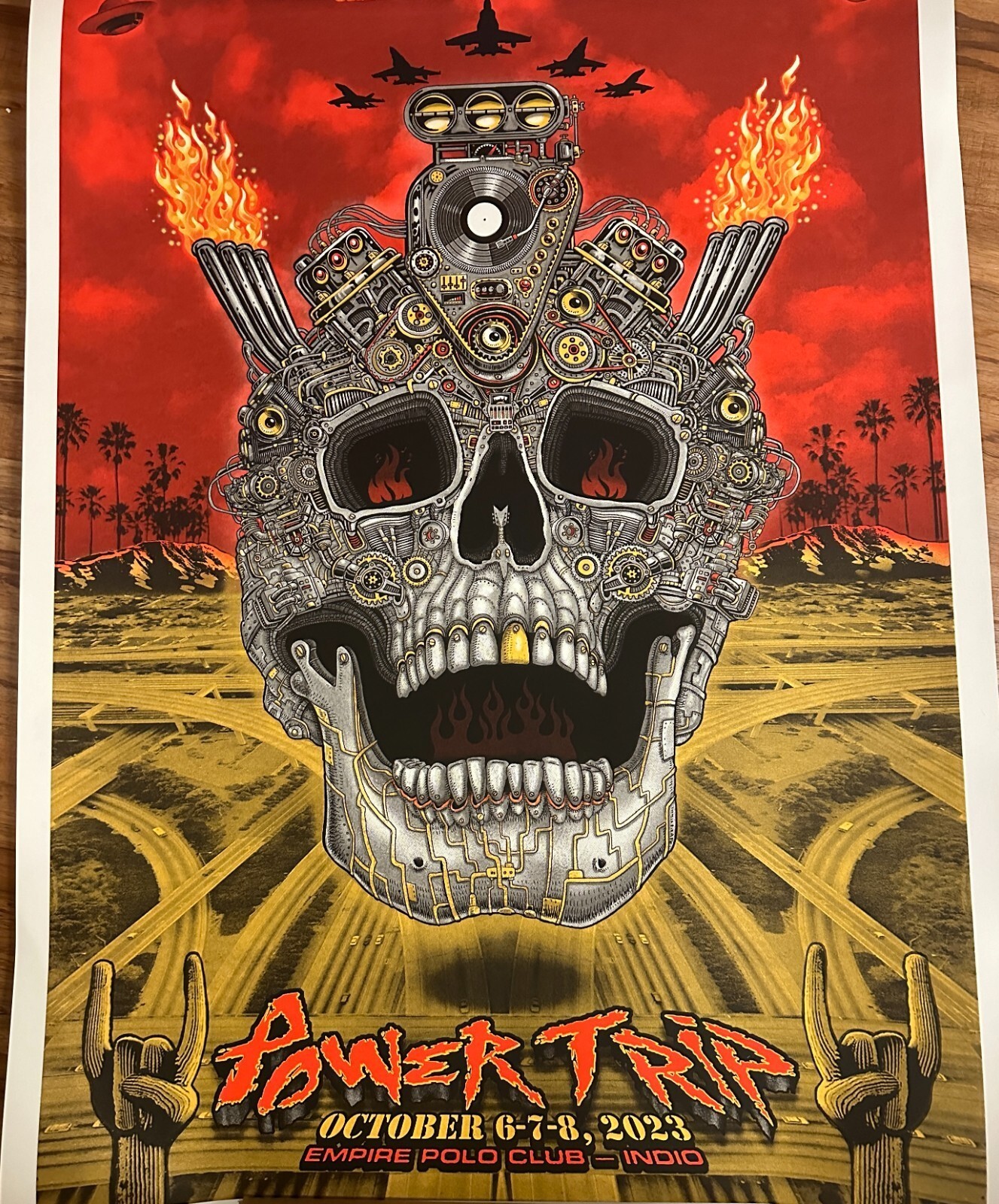Power Trip Festival Indio Emek Show Poster Numbered #116/250 - Sold Out - Rare