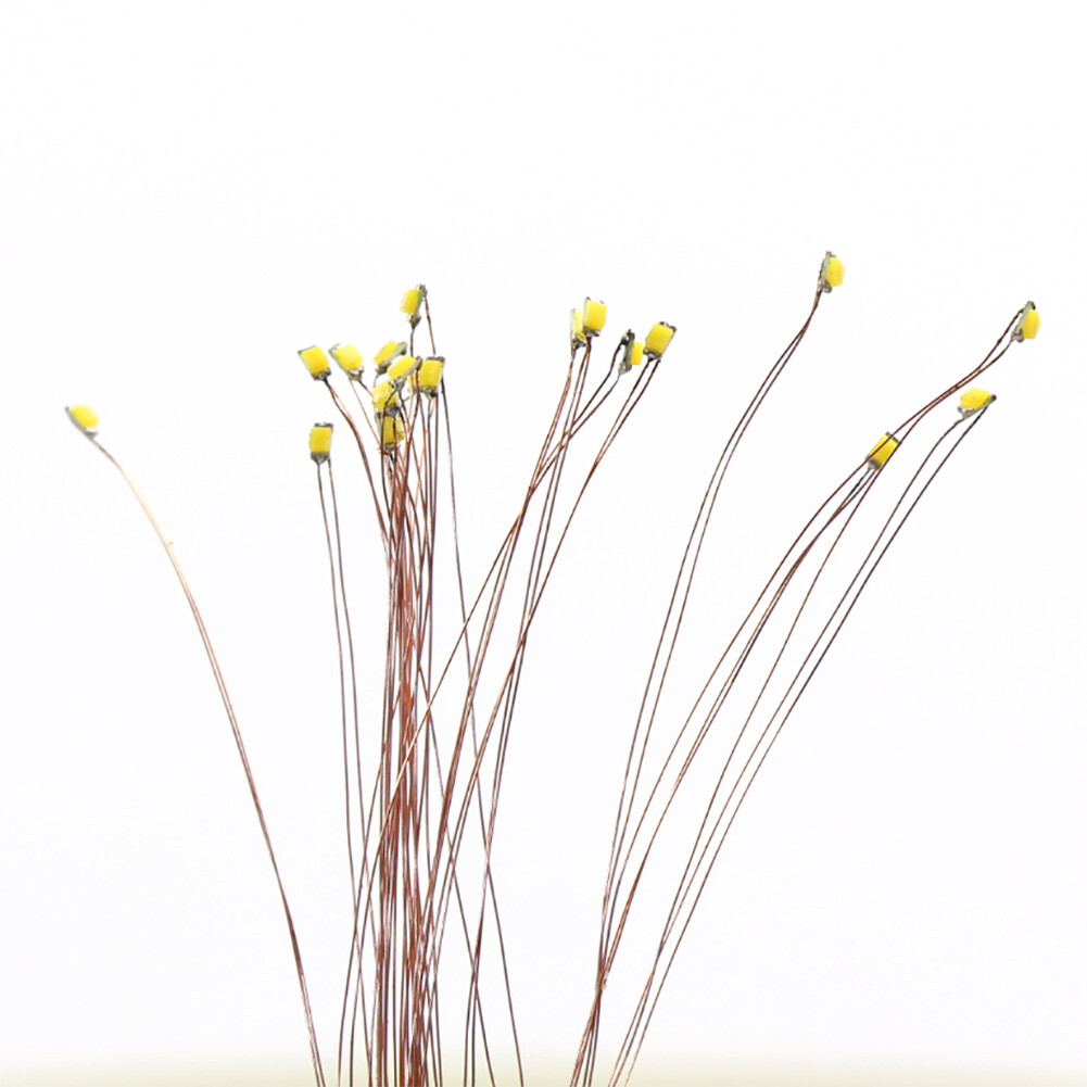 50pcs Pre Wired Warm White ##0402 SMD LEDs Lighting Kit Pre-soldered Micro LEDs