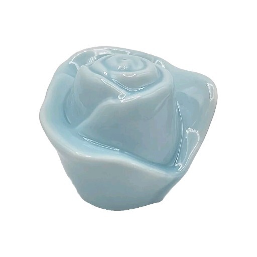 Blue Roses Ceramic Flowers Salt And Pepper Shakers NEW Cordon Bleu Inc