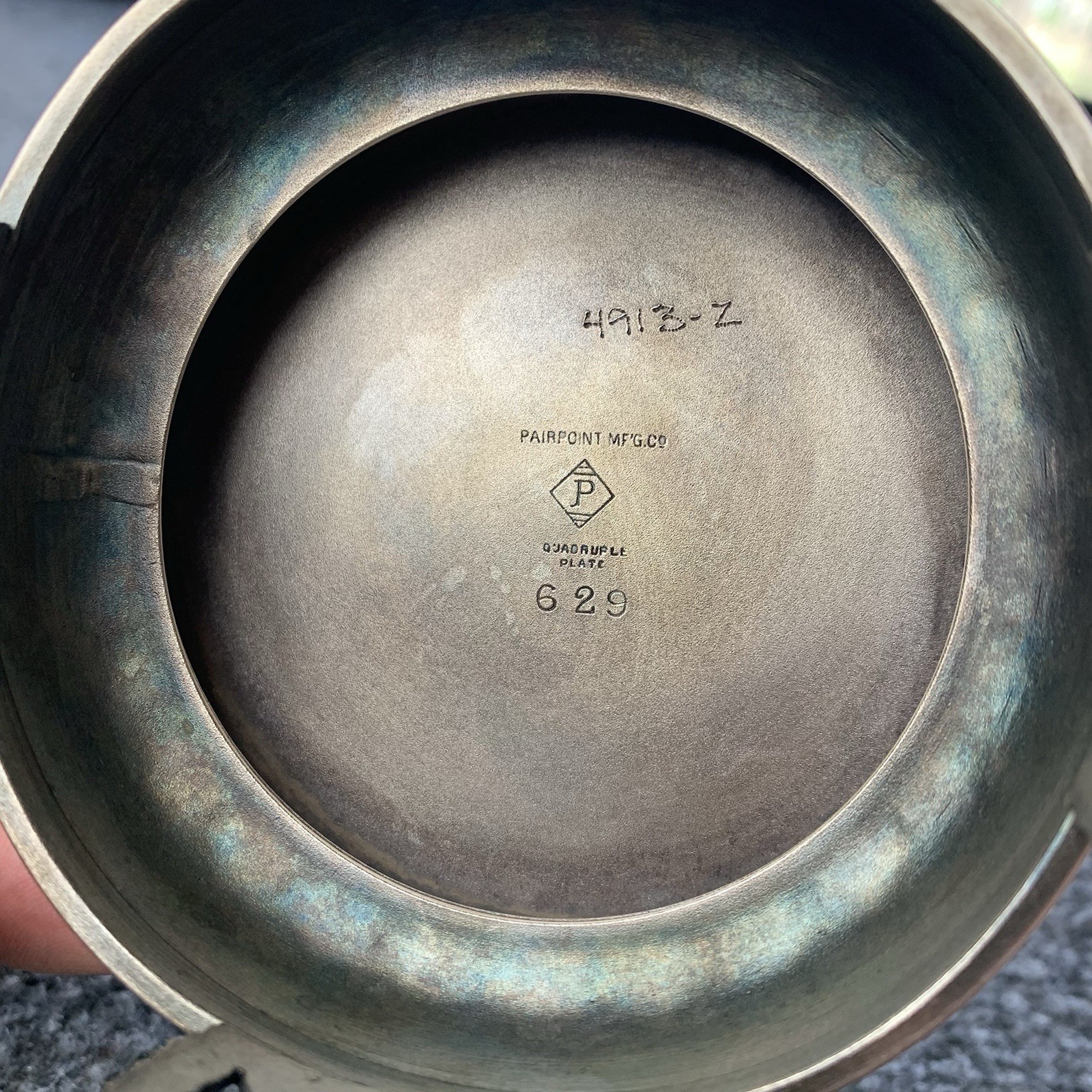 Antique Pairpoint Silver Plate Pickle Castor Clear Glass Marked 629 4913-z