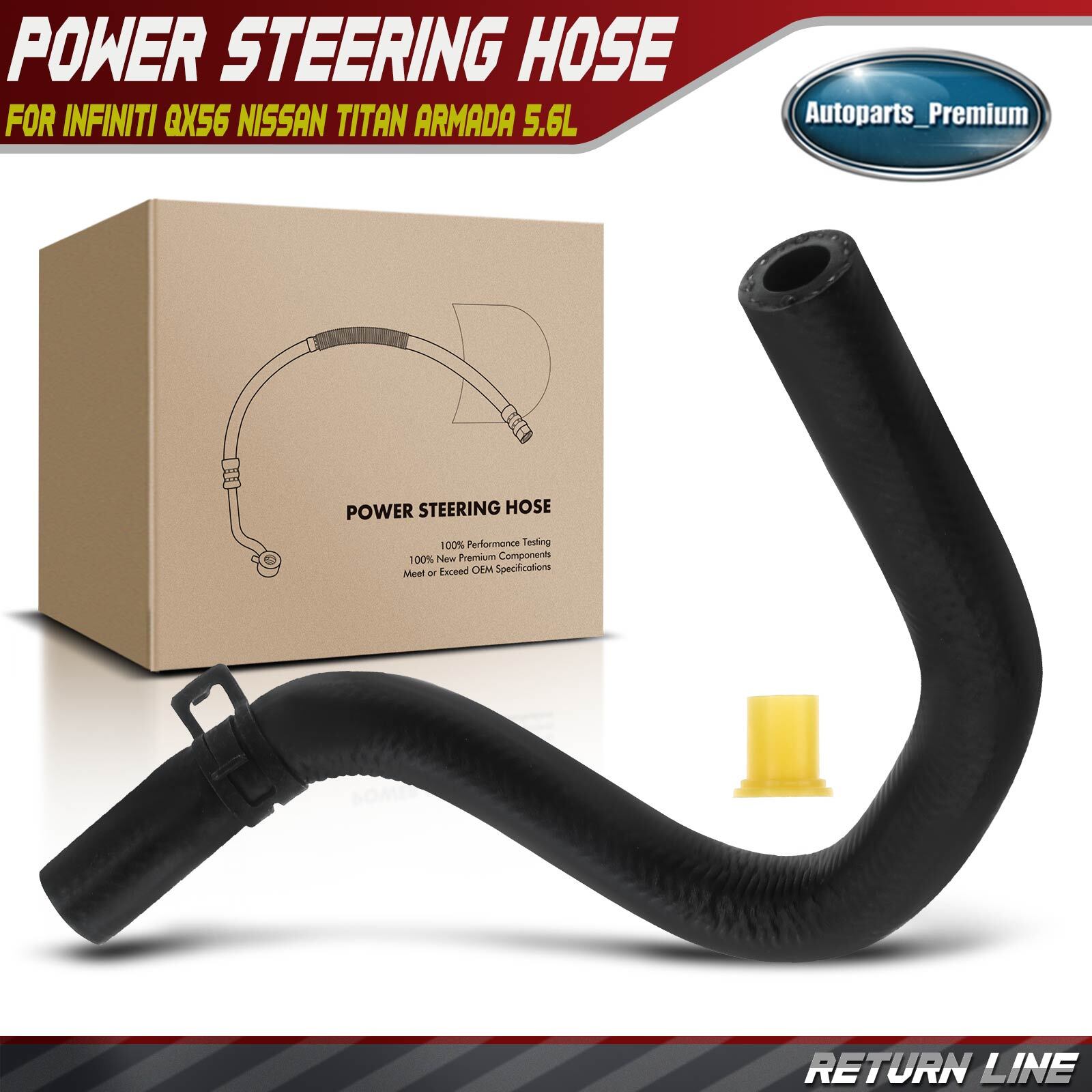 Power Steering Return Line Hose Assy for Nissan Titan Armada INFINITI QX56 5.6L