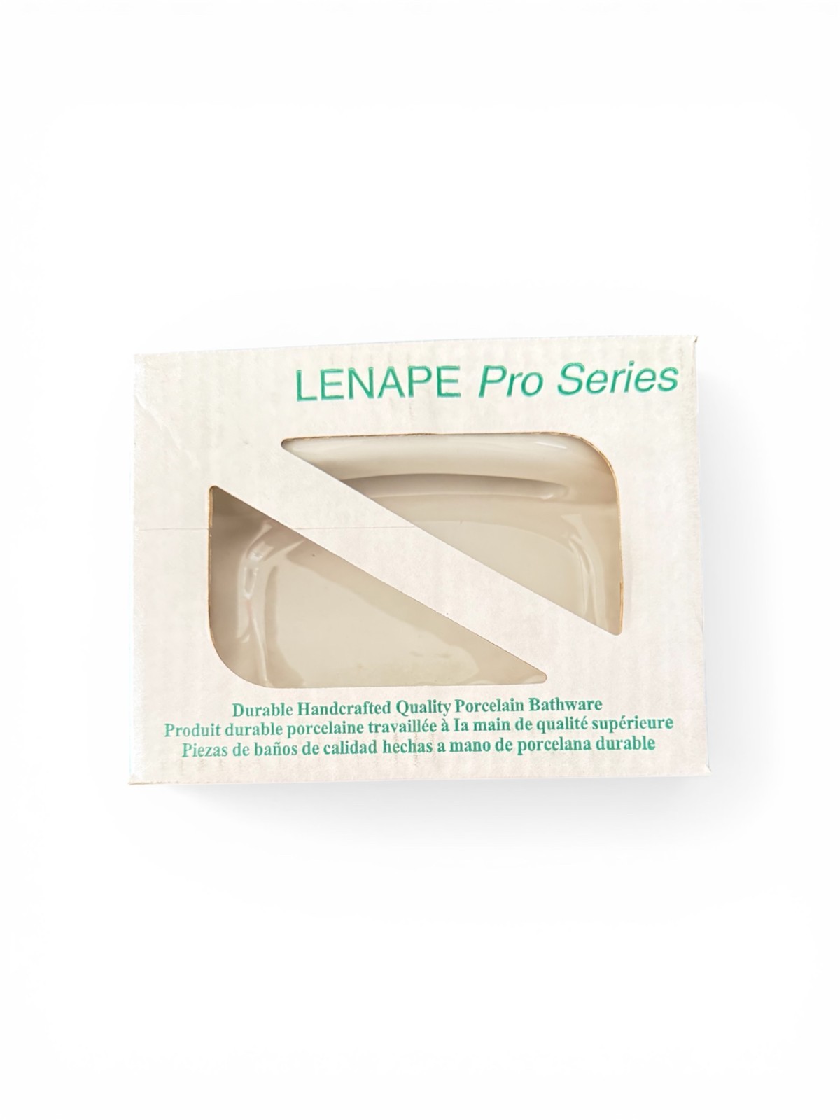 Lenape 4-1/4 in. x 6-1/4 in. White Ceramic Soap Dish and Cloth Holder - NEW