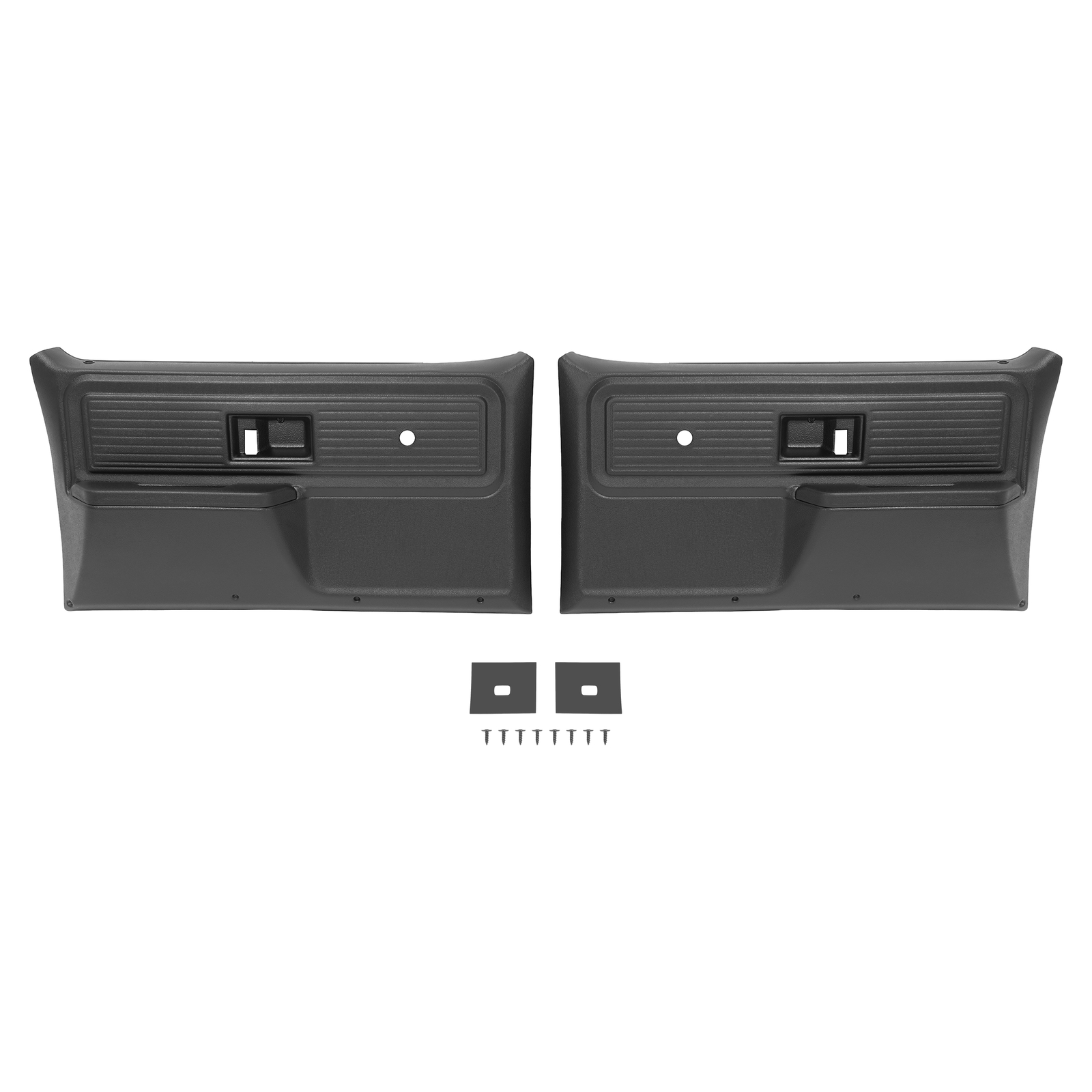 Black Inner Door Panels Left+Right For Chevrolet/ GMC Truck 1977 1978 1979 1980