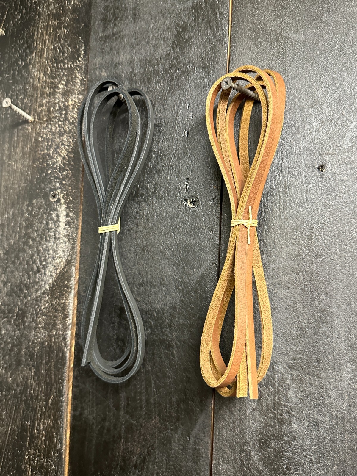 BLACK Genuine Leather Lace 1/4” x 72” Strip Cord Braiding String Lacing 6mm