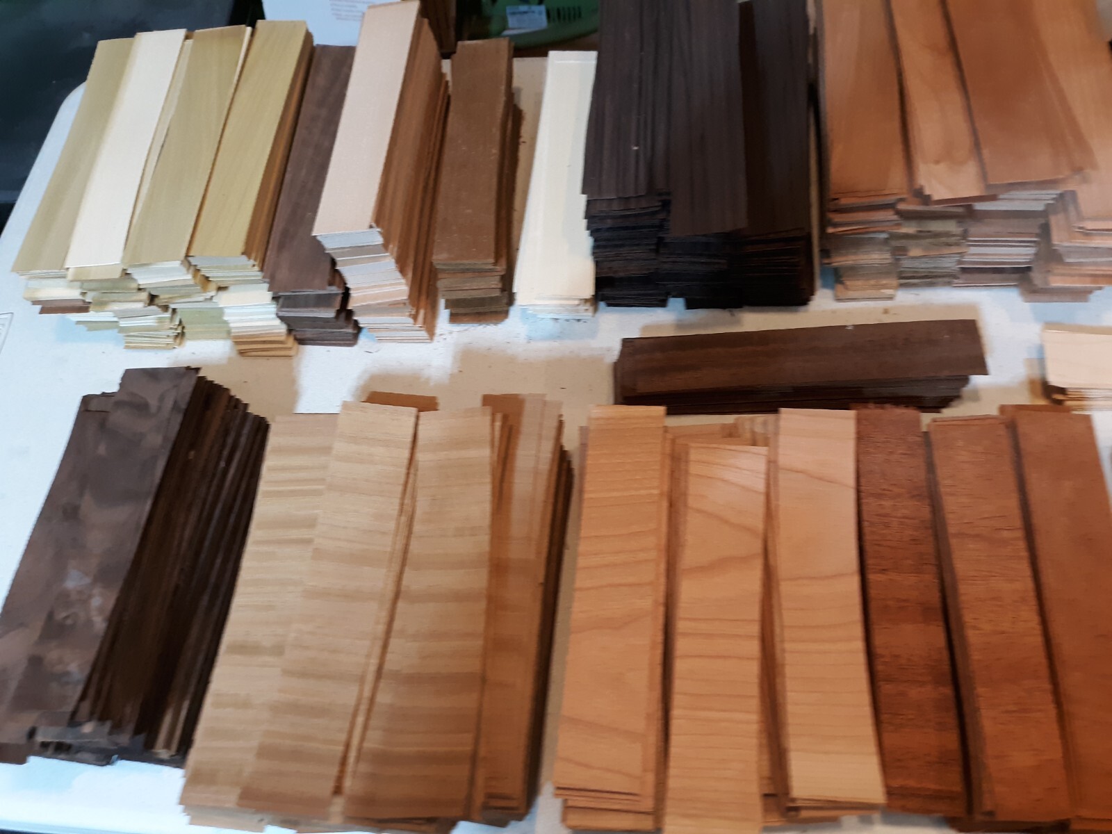 Fingerboard skateboard veneer approx 225pcs 8" x 1.5" approx.2/5 crosscut   IC10