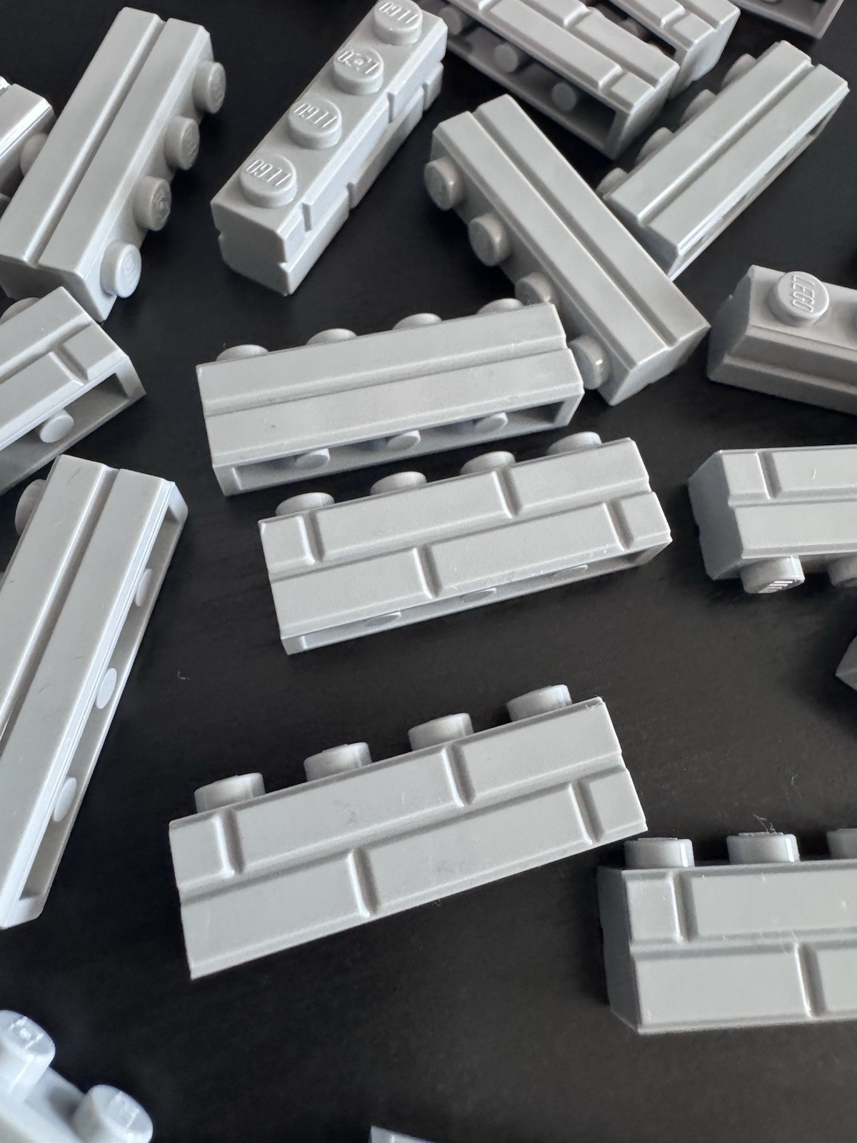 ( 100 ) BRAND NEW LEGO 1x4 LIGHT GRAY BRICK WALL MASONRY CASTLE 15533 PROFILE