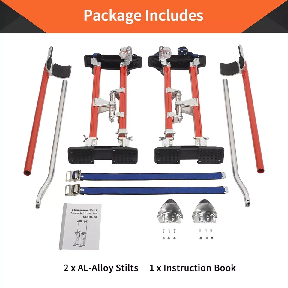 Drywall Stilts 24''-40''Inch Red Aluminum Tool Stilt For Painting Painter Taping