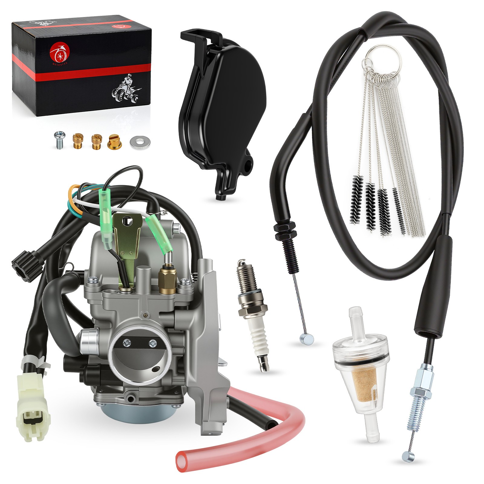 Carburetor Carb w/ Throttle Cable For Kawasaki Prairie 300 1999-2002 15003-1534