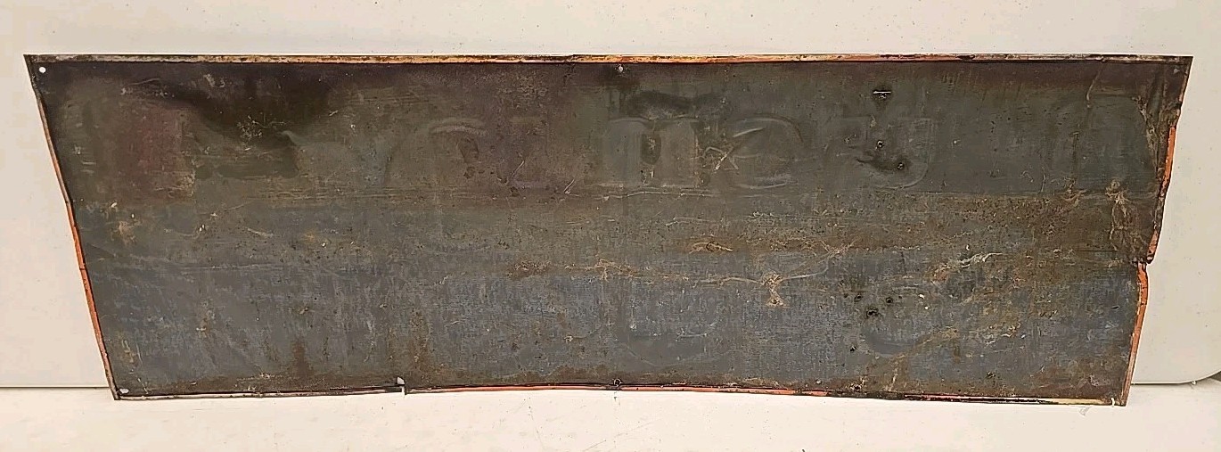 Vintage 1930s Orange Crush Ice Cold Carbonated Drink Embossed Double Bottle Sign