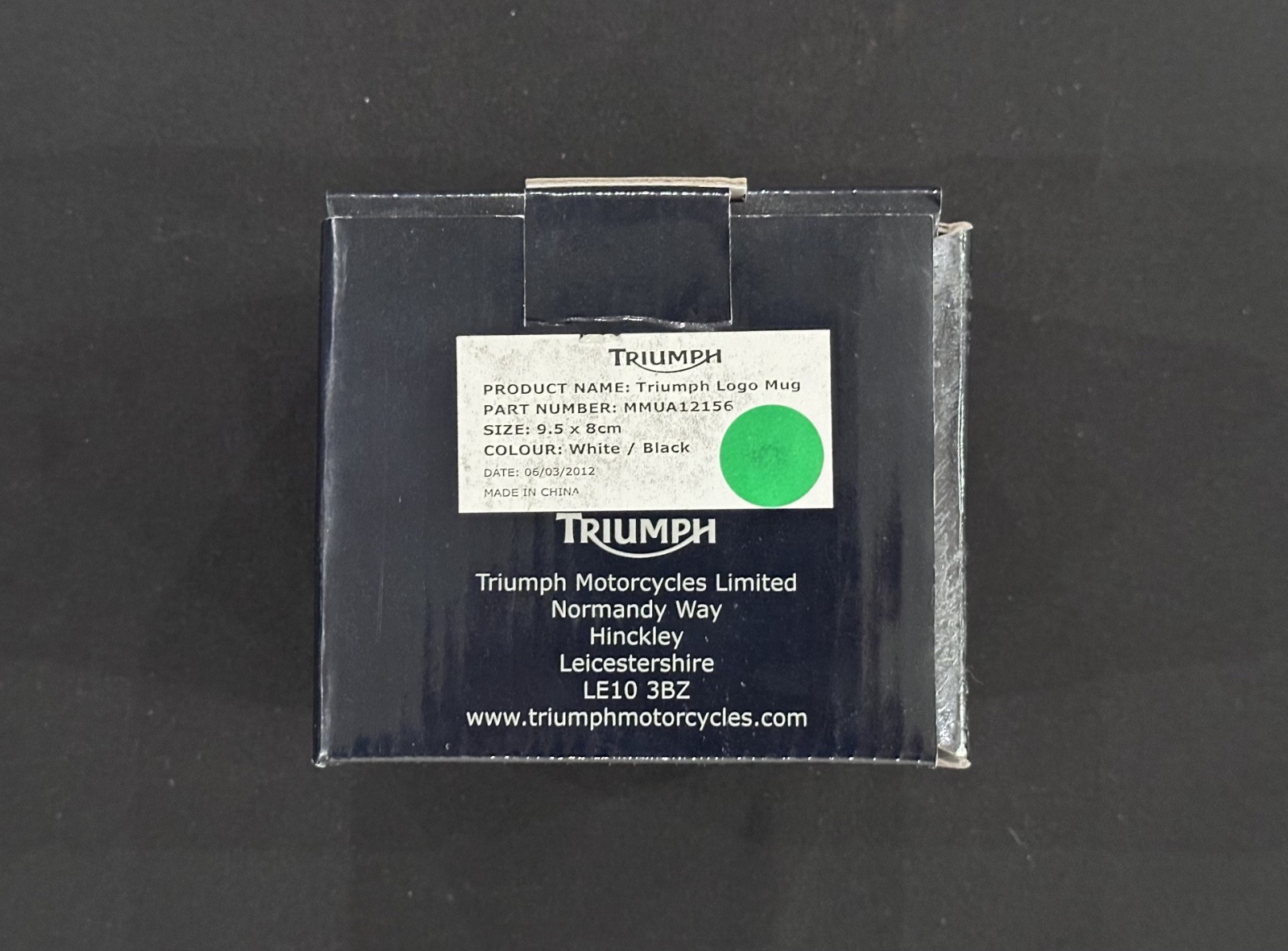 Lot of 2 Triumph Motorcycle Coffee Cups (NIB)