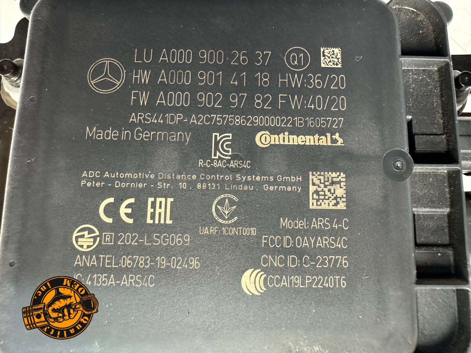 2022-2026 MERCEDES AMG GT C CLE E EQE EQS S SL - FRONT DISTANCE RADAR SENSOR OEM