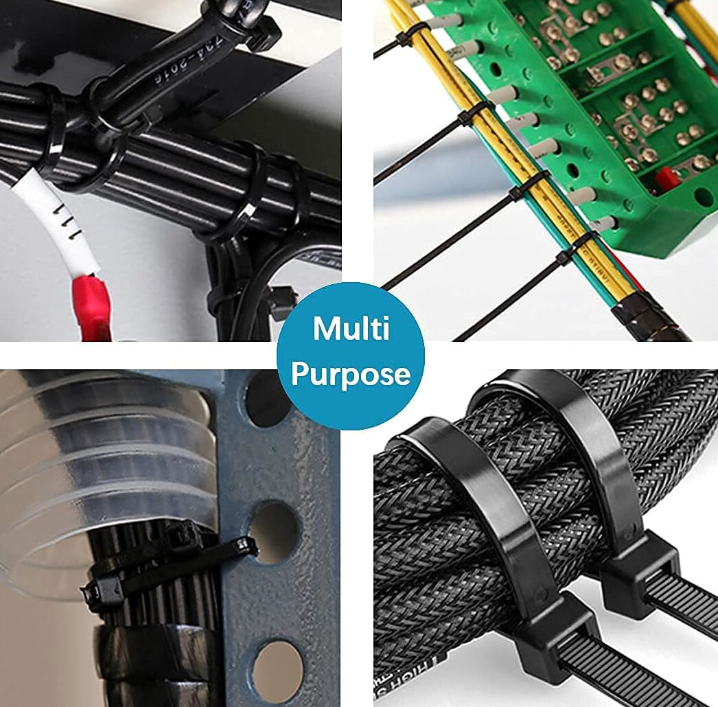 100 BLACK CABLE ZIP TIES Heavy Duty UV Resistant UL 4" 6" 8" 12" 15" 18" 24" 36"