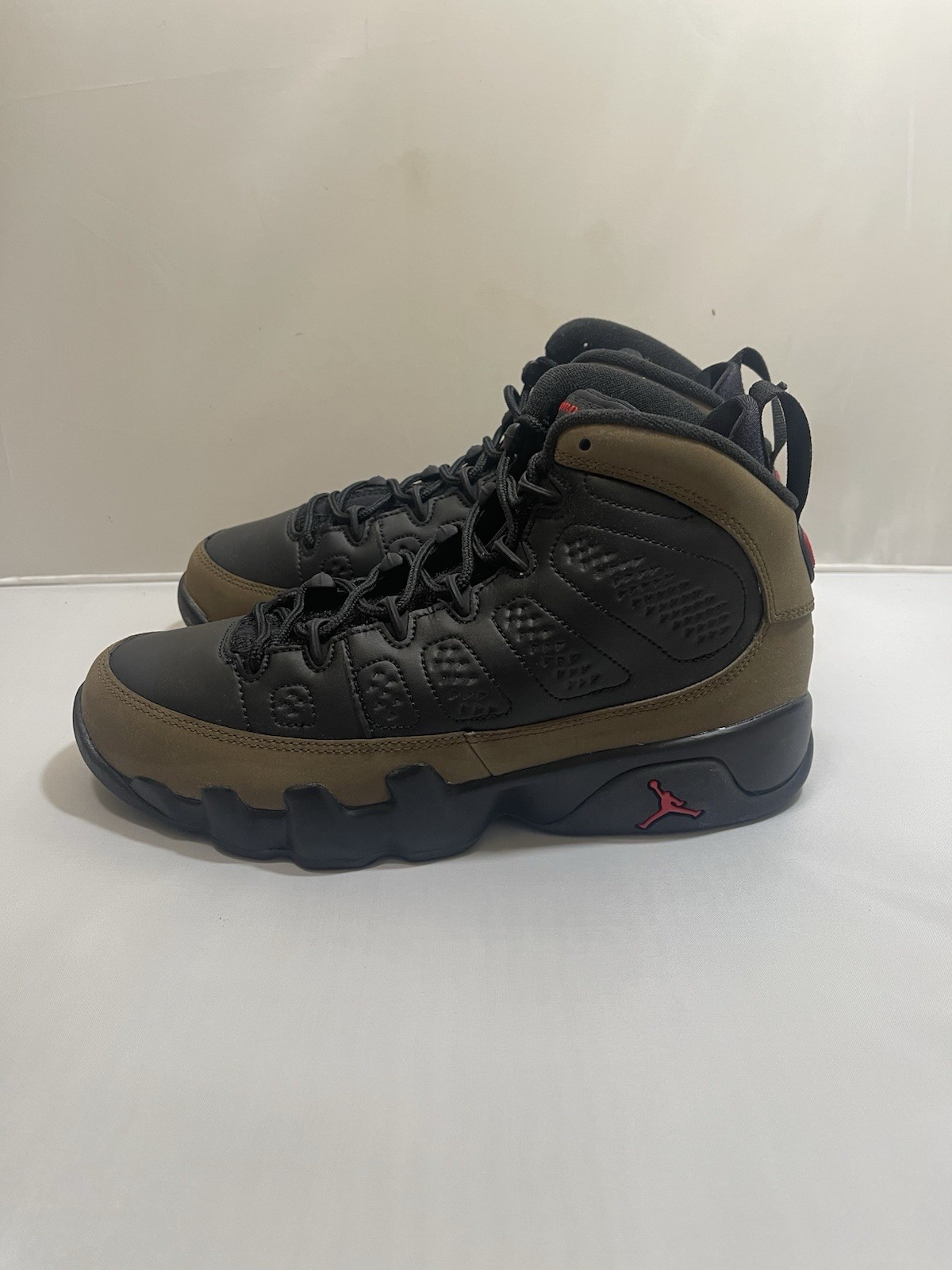 Nike Air Jordan 9 Retro GS Black/True Red Light Olive HV4574-030 Boys Size 7Y
